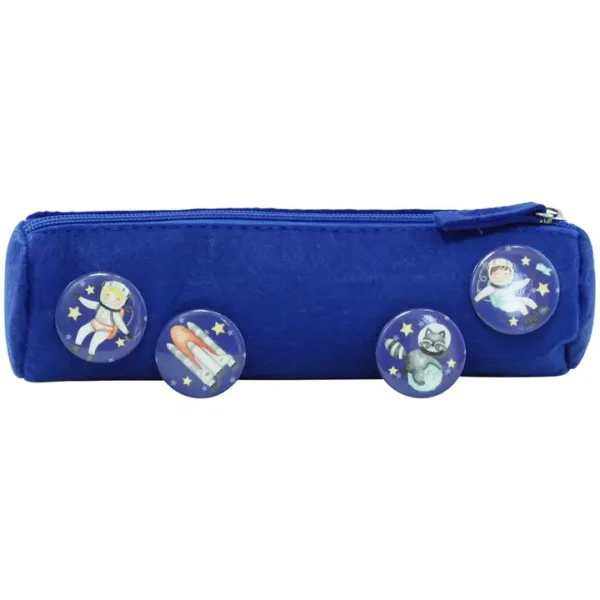 Papierdrachen Schulset Federmäppchen mit Buttons – Astronaut