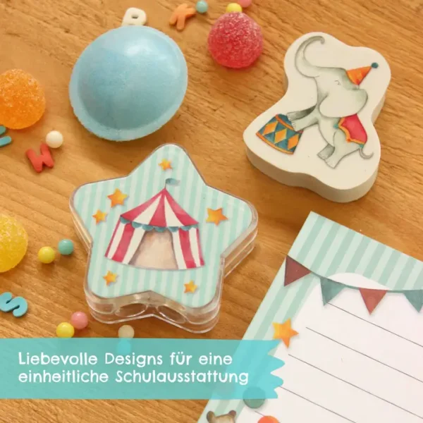 Papierdrachen Schreibset Schule Zirkus – Bild 2
