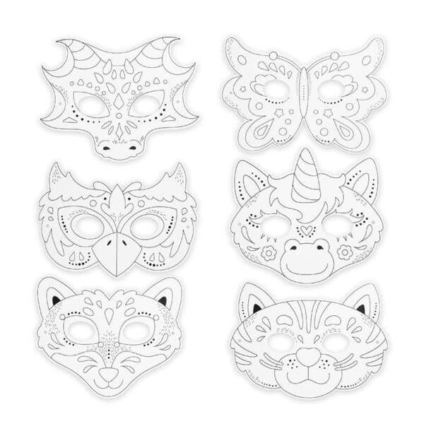 Trendhaus Bastel- & Ausmal-Masken inkl. Diamansticker & Buntstifte – Bild 4