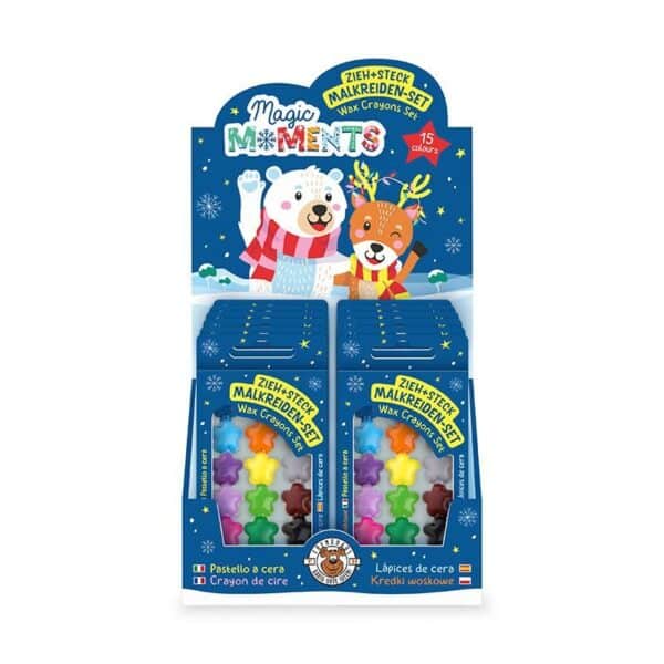 Trendhaus Magic Moments Snow Friends - Wachsmalkreide Zieh- & Steck 3er Set – Bild 2