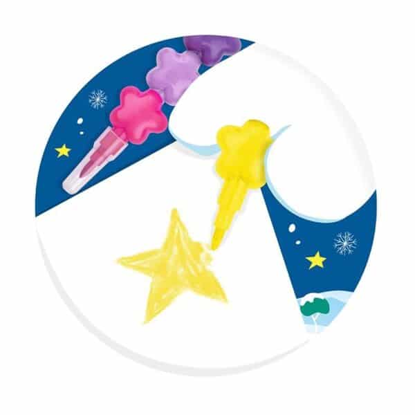 Trendhaus Magic Moments Snow Friends - Wachsmalkreide Zieh- & Steck 3er Set – Bild 3