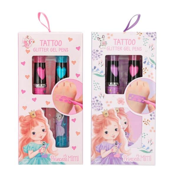 Depesche Princess Mimi Tattoo Glitzer Gelstifte mit Schablone – Bild 2