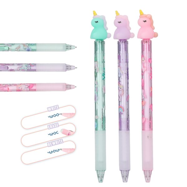 Depesche Ylvi Radierbarer Gelstift mit Einhorn-Topper