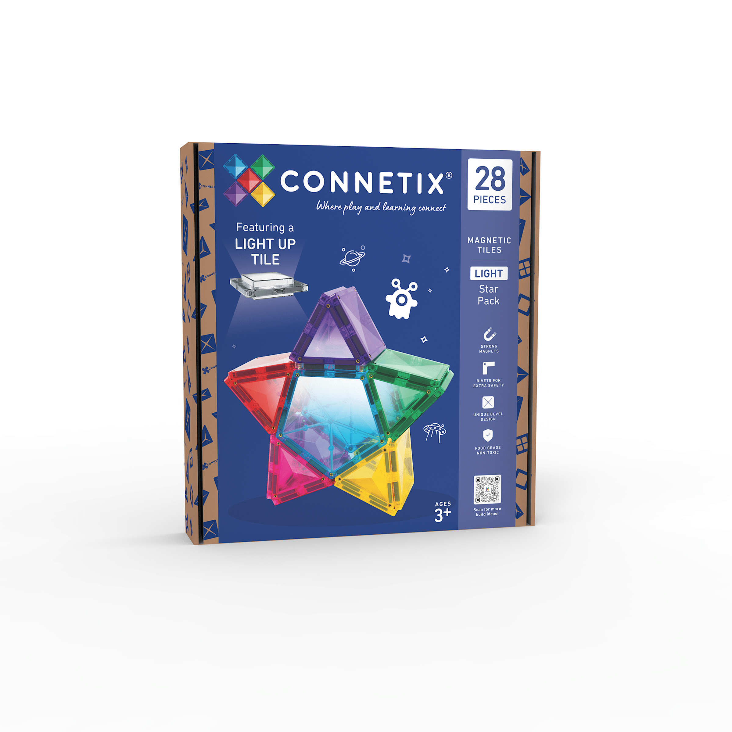 Connetix Magnet Bausteine Light Star Pack - 28-teilig