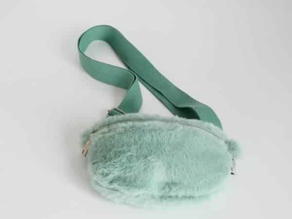 KisMe - Tasche Sidebag für Kids -  Plüsch grün