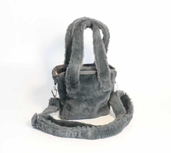KisMe - Tasche für Kids -  Plüsch dunkelgrau
