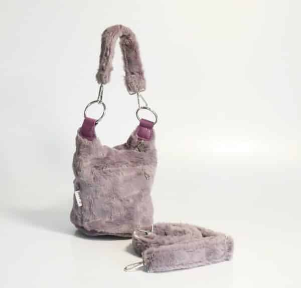 KisMe - Tasche für Kids -  Plüsch brombeer