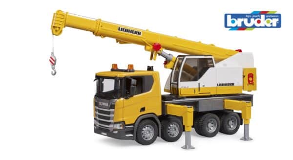 bruder - Scania Super 560R Liebherr Kran-LKW mit Light & Sound Modul