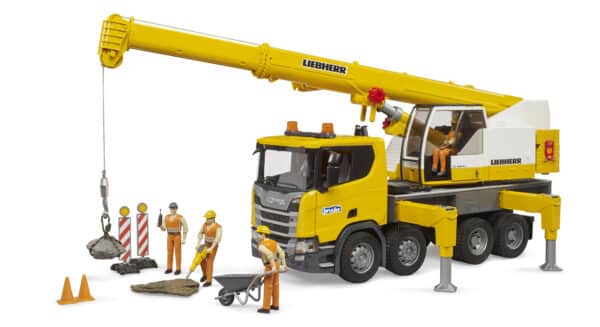 bruder - Scania Super 560R Liebherr Kran-LKW mit Light & Sound Modul – Bild 12