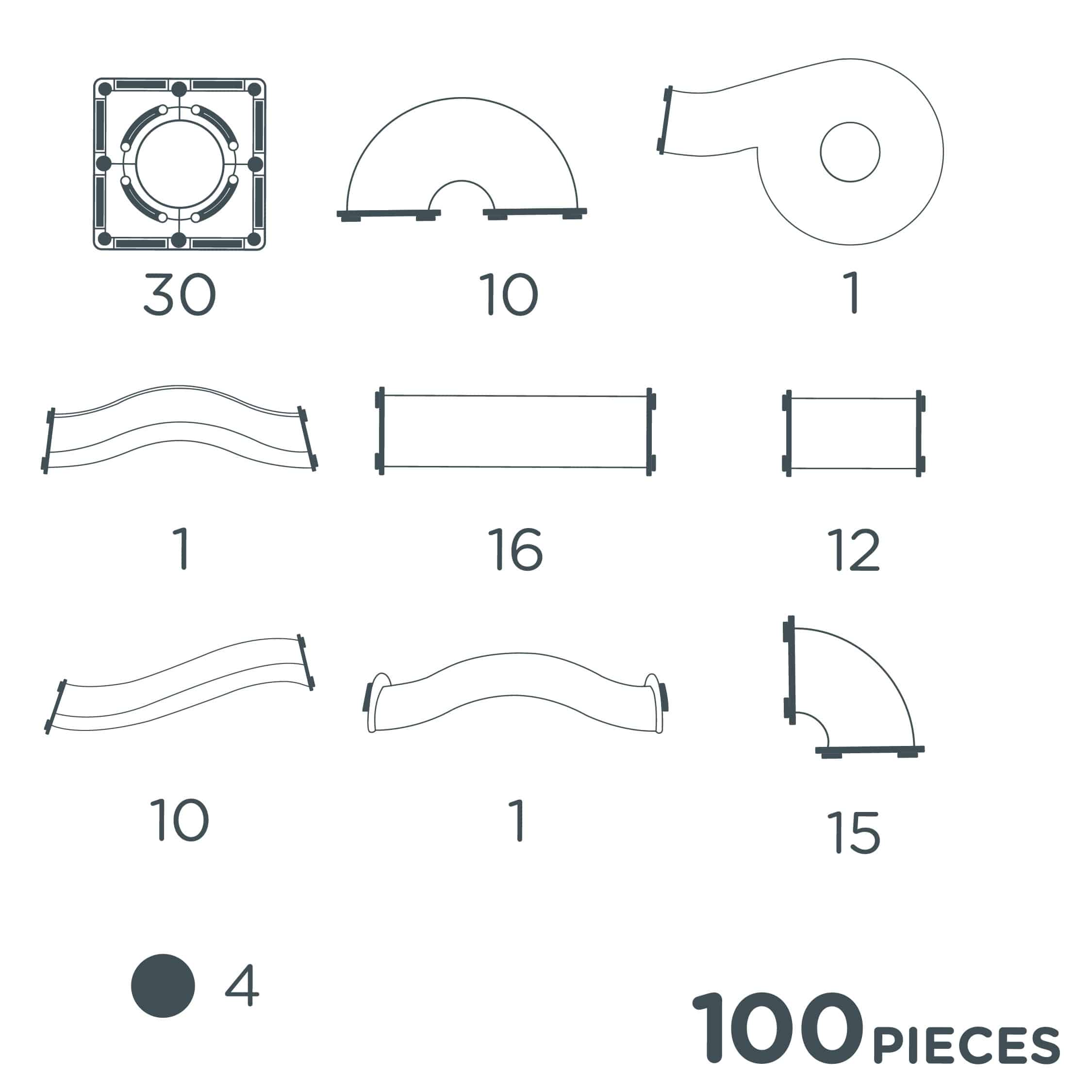 ClevverClixx Ball Run Dazzling Lights Pack Intense - 100 Teile – Bild 7